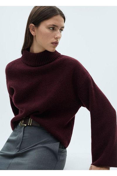 MANGO Woman Pulover tricotat cu gât