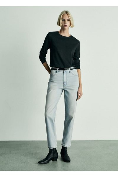 MANGO Woman Mom2000 Mom-Jeanshose mit hoher Taille