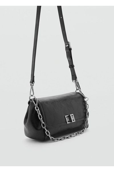 MANGO Woman Tasche mit Metalldeckel