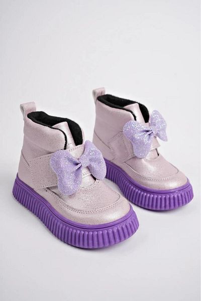 Papuçcity Arzen 03043 Baby Girl's Bow Thermal Boots