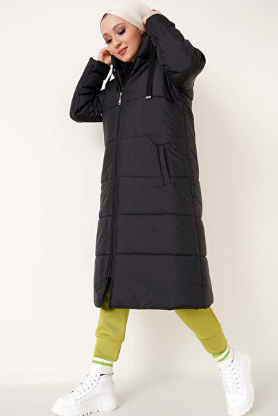 MissThetis Kapüşonlu Çift Cepli Rahat Kalıp Fermuarlı Astarlı Şık ve Cool Uzu...