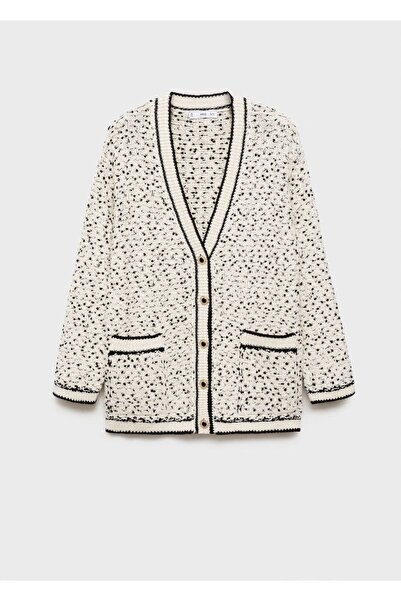 MANGO Woman Geniş kesim kırçıllı hırka