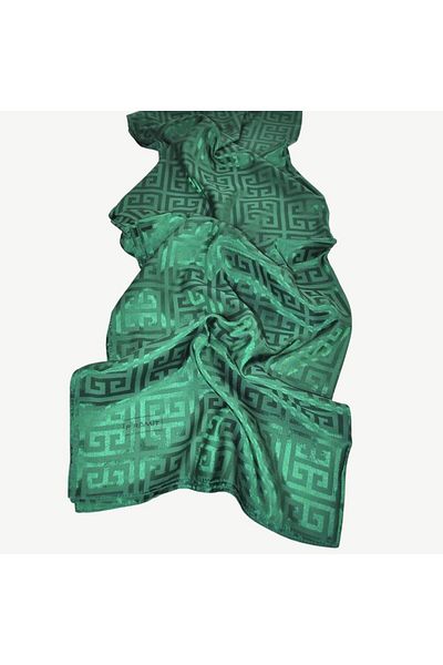 PİRAMİT Khaki Color Premium Jacquard Shawl