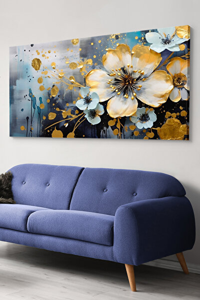 Evinemoda Renkli çiçekler Tek Parça Kanvas - Canvas Tablo