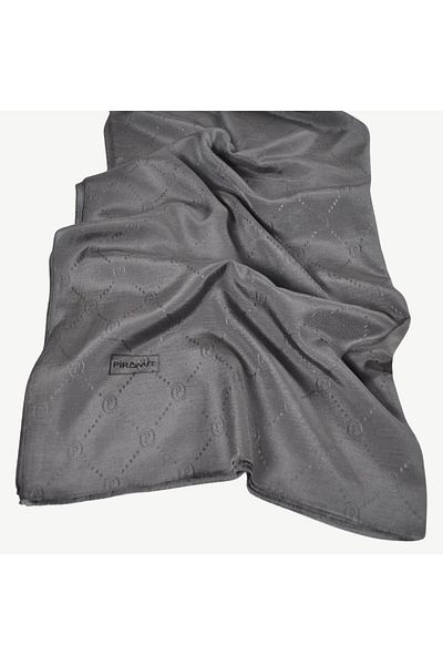 PİRAMİT Gray Monogram P Patterned Shawl