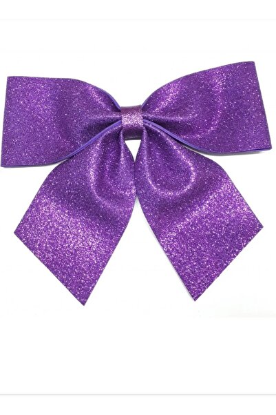 ALYA Parti Mor Simli Fiyonk Yılbaşı Ağacı Süsü Çam Ağacı Süsü Simli 25x25 Kapı Süsü