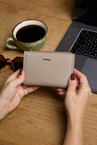 REWİNA 9756 Модель бежевого кольору жіночий гаманець - натуральна шкіра, спец...