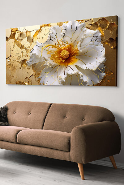 Evinemoda Cracked Flower One Piece Canvas - Canvas Painting