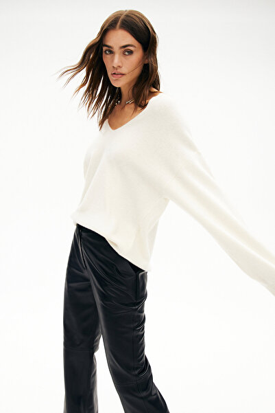 W Collection EKRU YÜN/POLYAMİD TRİKO KAZAK