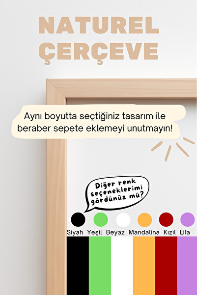 illustroworks Natürel Çerçeve - Ahşap, Parlak Pvc