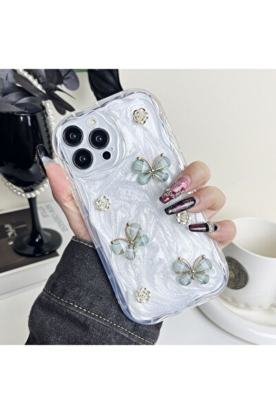 Rivor Apple iPhone 16 Pro Max Case with Camera Protrusion Embossed Butterfly ...