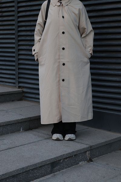 BARCHA CHİC Premium Stone Color Trench Coat