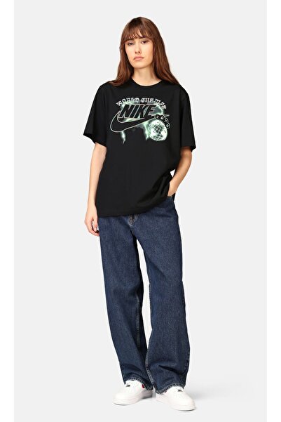Nike Sportswear Oc3 Graphic Boyfriend Short-Sleeve Siyah Kadın T-shirt