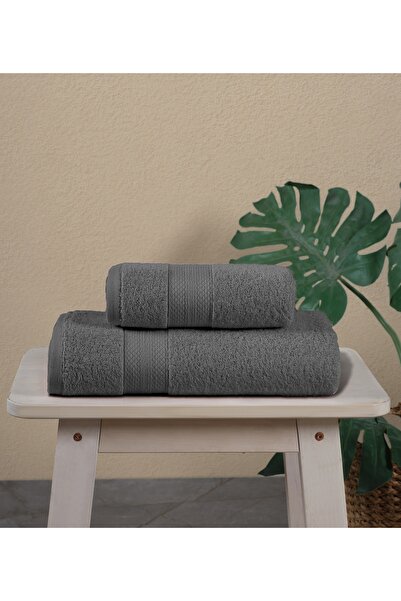 Ellaline Набір бавовняних рушників для ванної кімнати з ромбовим візерунком, 100% бавовна, 2 штуки, 50x80 см/70x130 см, сертифікат OEKO-TEX