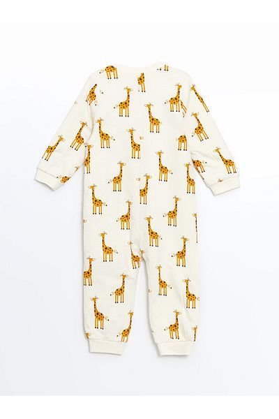 LC Waikiki Beige 1.6 Tog Cute Giraffe Printed Baby Boy Sleeping Bag