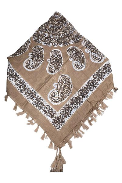 Safir Tuhafiye Βαμβακερό Ινδικό Φουλάρι 110 cm x 110 cm |   Ινδική γραφή