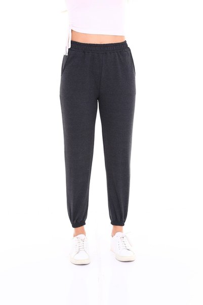 kallima Anthracite Waist and Leg Elastic Jogger Two Thread Pocket Women's Swe...