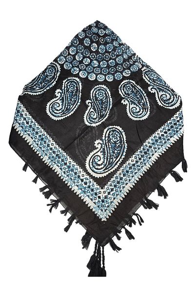 Safir Tuhafiye Βαμβακερό Ινδικό Φουλάρι 110 cm x 110 cm |   Ινδική γραφή