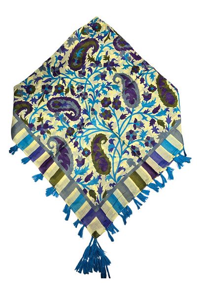 Safir Tuhafiye Βαμβακερό Ινδικό Φουλάρι 110 cm x 110 cm |   Ινδική γραφή