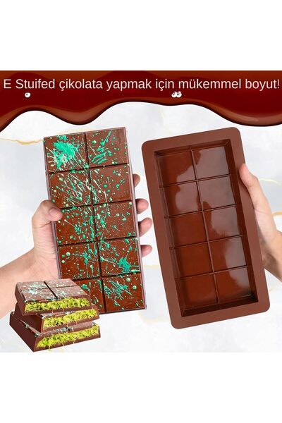 Busstier Silicone Dubai Chocolate Mold 200ml - High Quality Safe Bake up to 220 Degrees