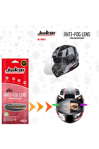 JİEKAİ Motorcu Kask Buhar Önleyici Garantili Ürün Kask Vizörü Buğu Buhar Önleyici Film B001