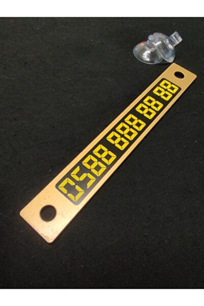 EMİNER Araç Numaralık Araç Park Telefon Numaratörü (GOLD)
