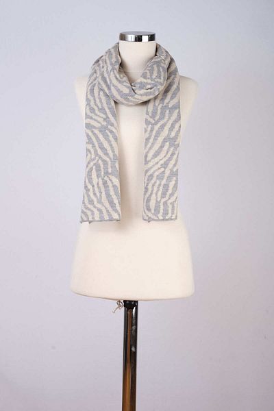 Sebir Moda Zebra Patterned Knitwear Scarf