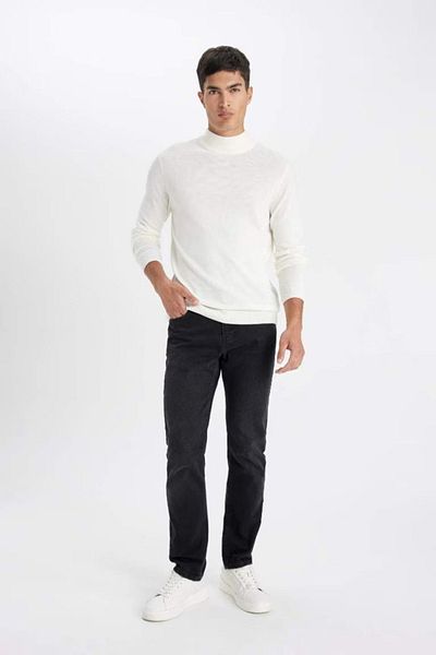 DeFacto Slim Fit Slim Fit Half Turtleneck Basic Plain Knitwear Sweater R1127Az24Wn