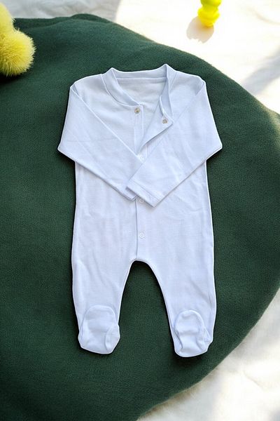 Lui Baby Plain Snap Cotton Booties Baby Jumpsuit 3/6/9 Months