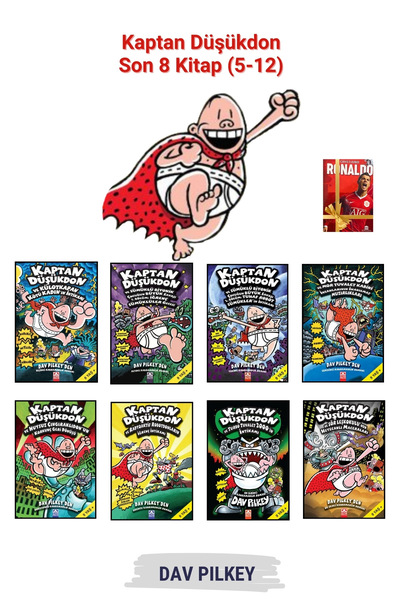 Altın Kitaplar Kaptan Düşükdon Serisi Son 8 Kitap (5-12), Dav PILKEY, Çocuk Ç...