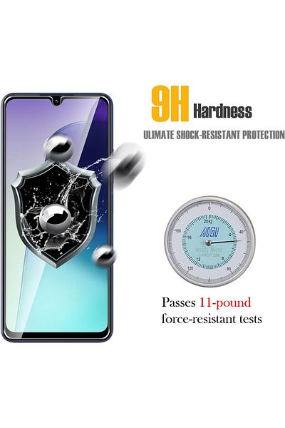 m.tk moveteck حافظة لهاتف Xiaomi Redmi 14C مع حماية للكاميرا من السيليكون الناعم الملون + مجموعة واقي شاشة زجاجية 9H 2 في 1