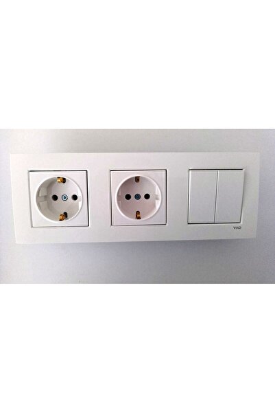 VİKO Viko Karre White Set of 3 Commitator (Double Key), Grounded Award, Groun...