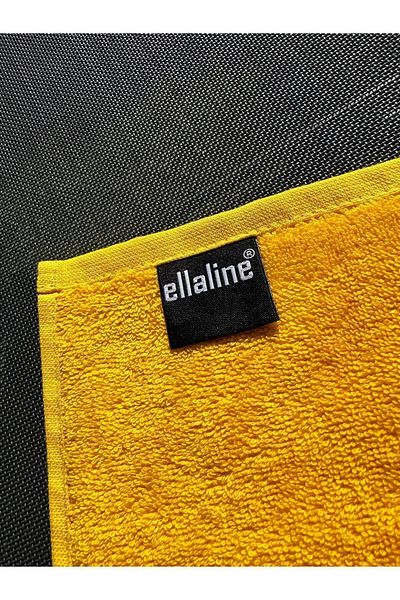 Ellaline Κίτρινη πετσέτα θαλάσσης 100% βαμβακερή πιστοποιημένη πετσέτα πισίνας με τροπικό σχέδιο Superior Absorbent 75x150cm