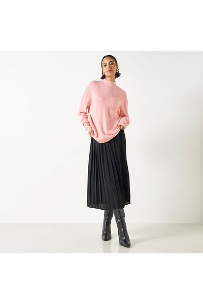 2Xtremz Textured High Neck Sweater with Long Sleeves
