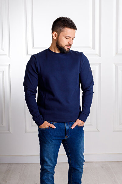 Sarar Φούτερ με γιακά 0 σε μπλε ναυτικό χρώμα