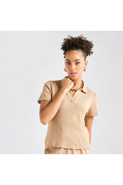 FAV Textured Polo T-shirt and Cargo Joggers Set