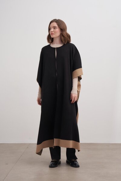 inspiration Pamuk Akrilik Panço Siyah/Camel