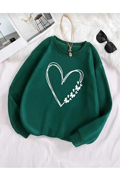 KOZİA OUTDOORS Малкочбей Ояка з принтом у вигляді серця, світшот