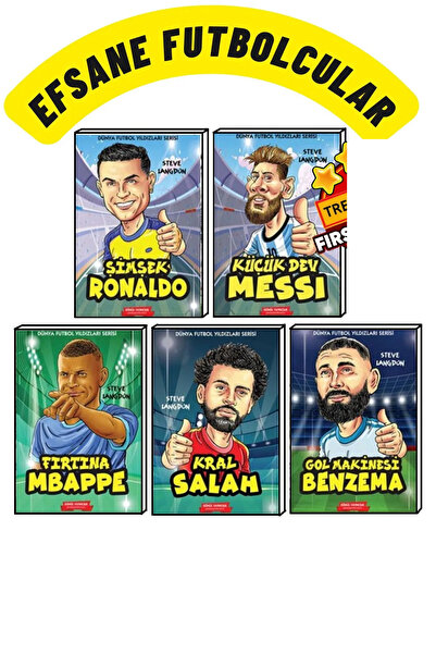 GÖNÜL YAYINCILIK Efsane Futbolcular 5 Kitap SeT 2024 YENİ SERİ( MESSİ,RONALDO...