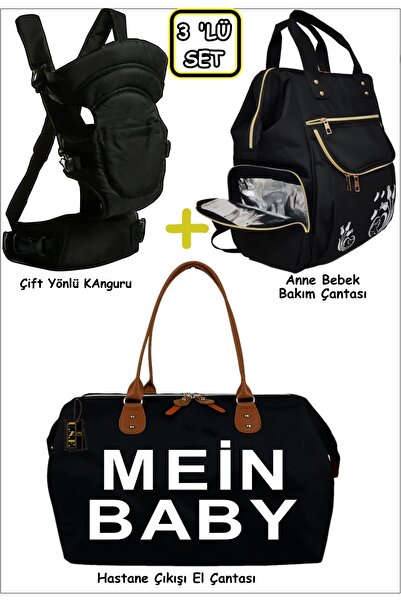 USF Bebek Taşıma Çift Yönlü Kanguru, Anne Bebek Bakım Sırt Çantası, Hastane Çıkışı Omuz Çantası 3lü