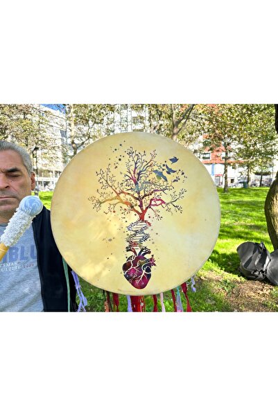 SULTANMUSİCALSHOP Şaman davulu kam davulu Shaman drum 32cm