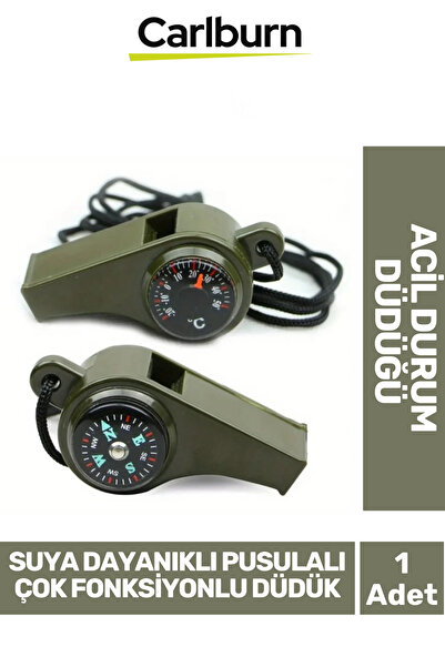 Carlburn Yüksek Sesli Suya Dayanıklı Kamp Deprem Doğa Dağcılık Pusulalı Çok F...