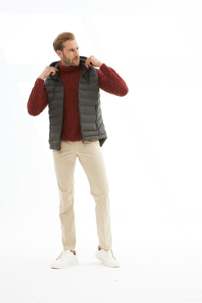 Danger Чоловічий знімний капюшон, стандартна форма, надувний жилет, антрацит