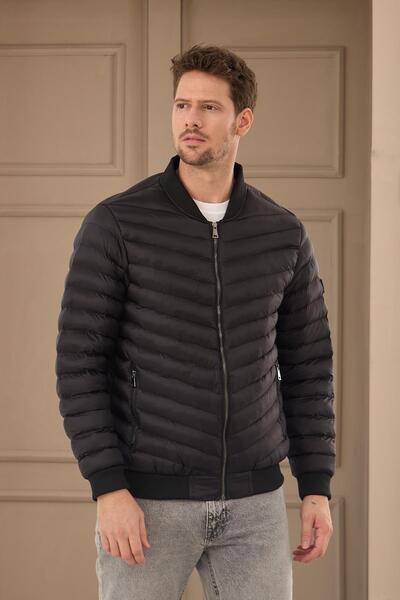 Danger Palton negru pentru bărbați - guler de colegiu