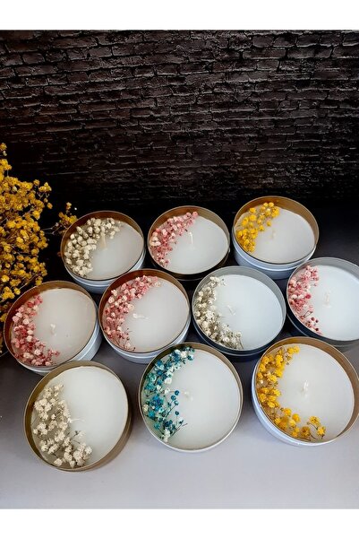 glownshine Çelik Kutuda Doğal Soya Wax Kokulu Mum, Beyaz, Şık ve Ferahlatıcı ...