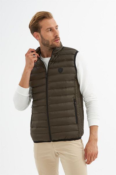 Danger Men's Standard Mold Puffer Vest Khaki