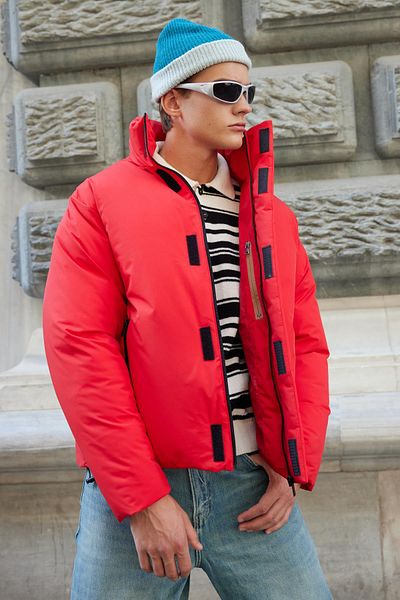 Danger Men's Oversize Puffer Jacket Red