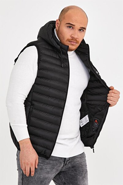 Danger Erkek Battal Şişme Yelek Siyah