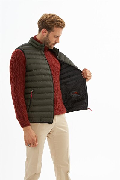 Danger Men's Standard Mold Puffer Vest Khaki