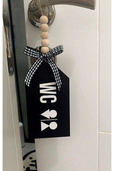 SSCglow Ξύλινο διακοσμητικό WC τουαλέτας και αξεσουάρ μπάνιου σε σκανδιναβικό στυλ
